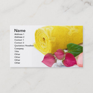 Carte De Visite Serviette jaune et savon