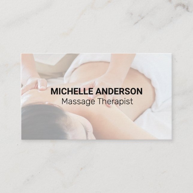 Carte De Visite Session de massage (Devant)
