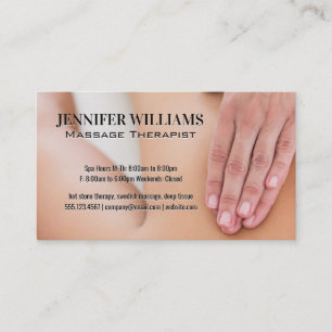 Carte De Visite Session de massage Massage des mains