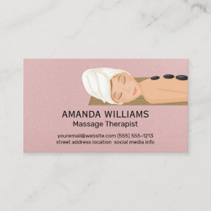 Carte De Visite Session de massage   Une Femme Qui S'Est Rejetée  