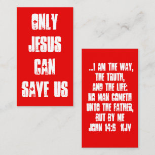 Carte De Visite Seul Jésus peut nous sauver Message de sensibilisa