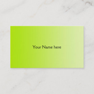 Carte De Visite SEULEMENT dégradés de COULEUR - vert ressort