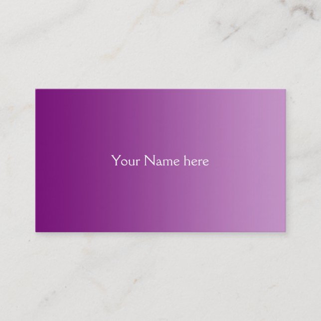 Carte De Visite SEULS gradients de COULEUR - prune (Devant)