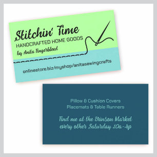 Carte De Visite Sewing hand stitching needle thread business cards
