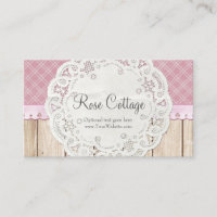 Shabby Cottage Chic Doily sur rustique Pays Bois