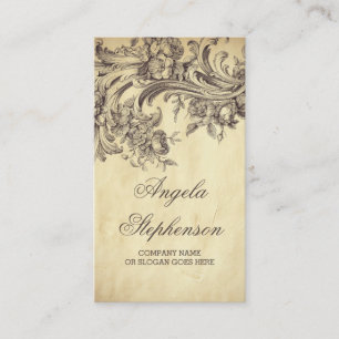 Carte De Visite Shabby Vintages Plats Chic et Élégant