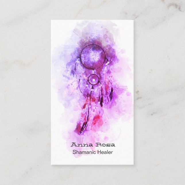 Carte De Visite *~* Shamanic Saints Dream Catcher Tribal Shaman (Devant)