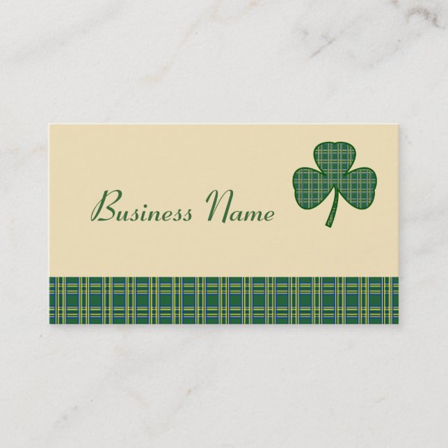 Carte de visite Shamrock rétro (Devant)