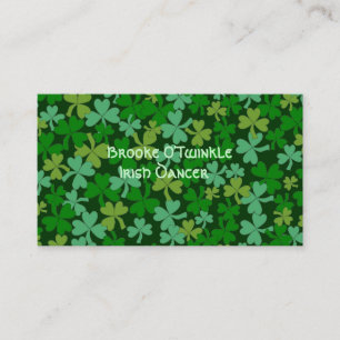 Carte De Visite Shamrocks verts irlandais chanceux faits sur