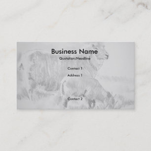 Carte De Visite Sheep Lamb Pencil Drawing Business Cards