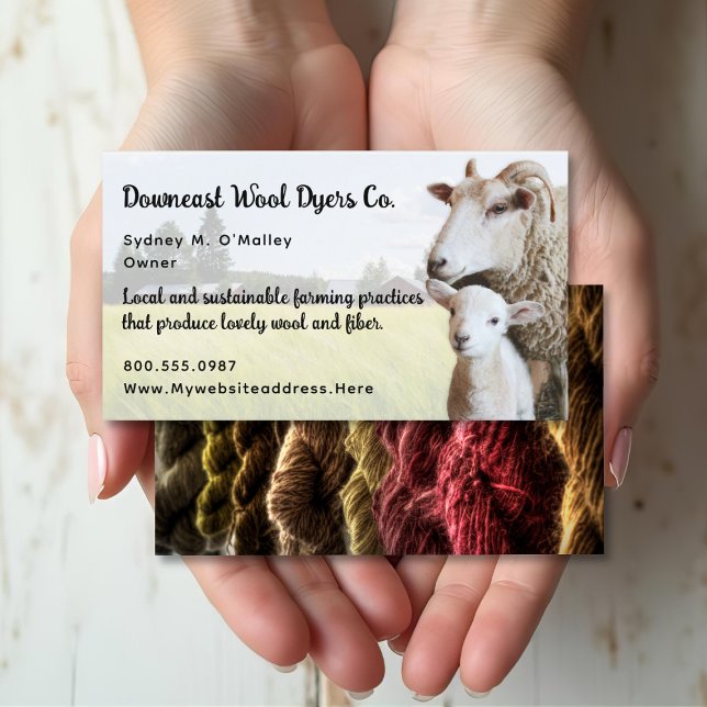 Carte De Visite Sheep Wool Knitting Fiber Company (Créateur téléchargé)