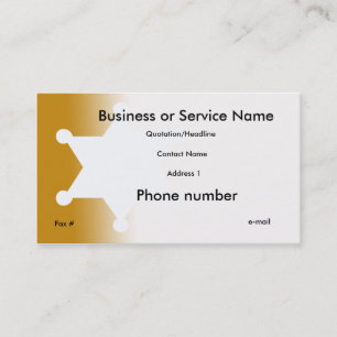 Carte De Visite sherriff badge 2, Nom de l'entreprise ou du servic