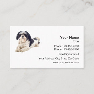 Carte De Visite Shih Tzu Thème Soins aux animaux de compagnie