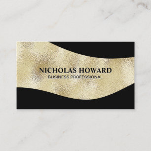 Carte De Visite Shimmer or et noir