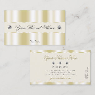 Carte De Visite Shimmery Gold Sparkle Diamonds Luxe Glam