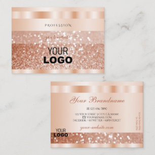 Carte De Visite Shimmery Rose Gold Sparkle Parties scintillant Ajo