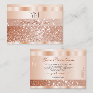Carte De Visite Shimmery Rose Gold Sparkle Parties scintillant Mon