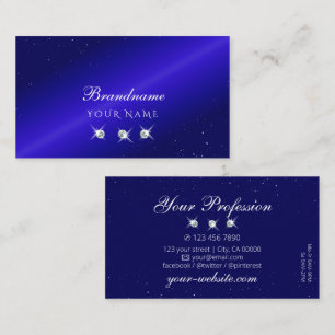 Carte De Visite Shimmery Royal Blue Sparkling Diamonds élégant