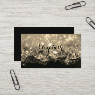 Carte De Visite Shiny Festin Elegant Diamonds Noir et Sepia