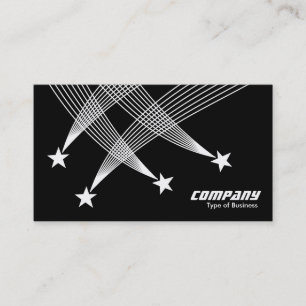 Carte De Visite Shooting Stars - blanc sur le noir
