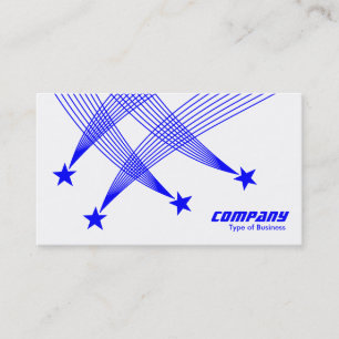 Carte De Visite Shooting Stars - bleu sur le blanc