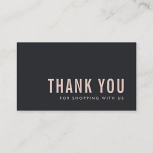 CARTE DE VISITE SHOPPING DE MERCI NOIR SIMPLE ET CHIC