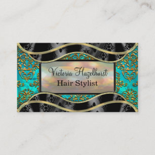 Carte De Visite Shyvee Damask Elegant Professional 2"