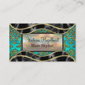 Carte De Visite Shyvee Damask Elegant Professional 2"