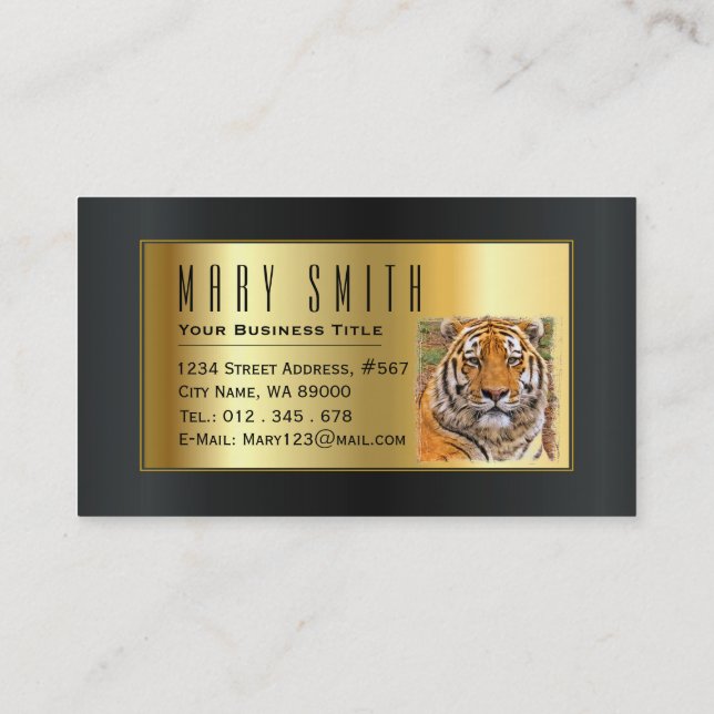 Carte De Visite Siberian Tiger (Dos)