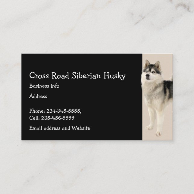 Carte De Visite Sibérie Husky Chien Animal animal de compagnie (Devant)