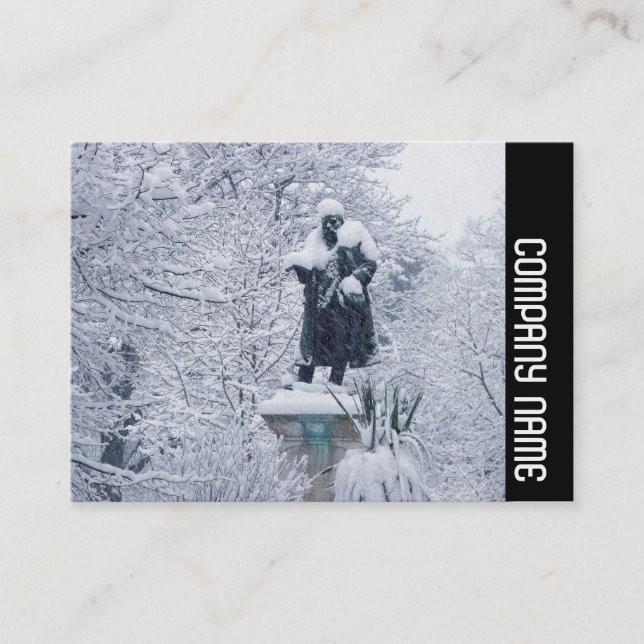 Carte De Visite Side Band - Neige dans le parc (Devant)