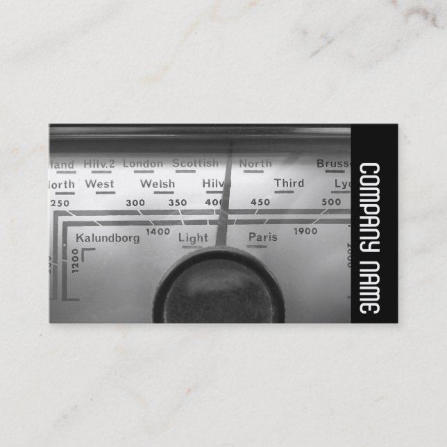 Carte De Visite Side Band - Old UK Radio Dial (Devant)