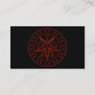 Carte De Visite Sigil de lune triple de Baphomet et sigil de