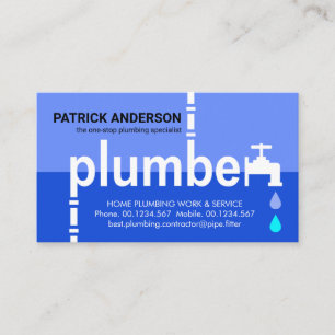 Carte De Visite Signalisation Creative Plumber Faucet Eaux flottan