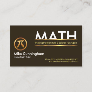 Carte De Visite Signalisation mathématique simple Plaque spéciale