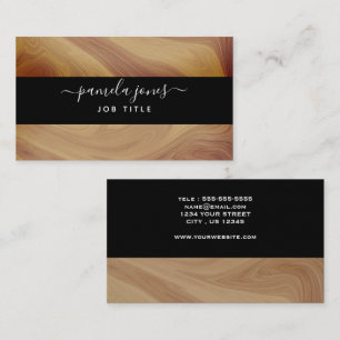 Carte De Visite Signature Black and Wood Professional Handman