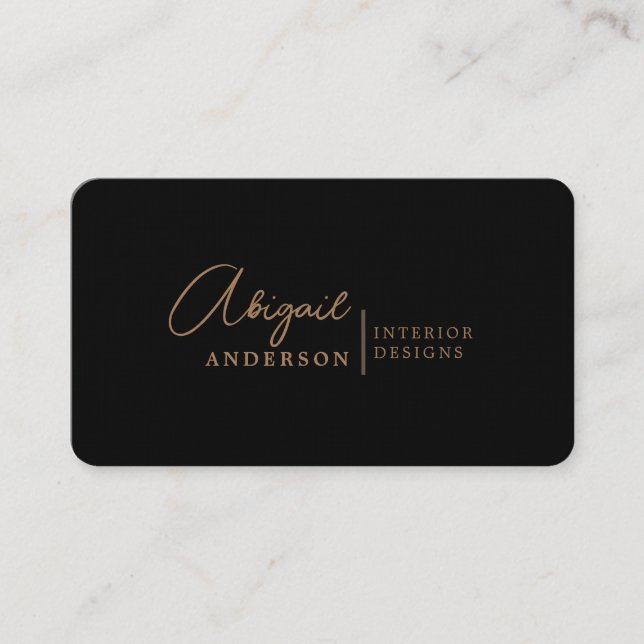 Carte De Visite Signature Brown professionnelle de luxe moderne (Devant)