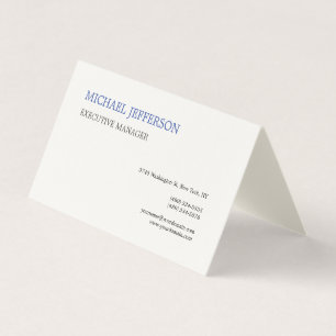 Carte De Visite Signature Cream Moderne Élégant Simple