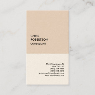 Carte De Visite Signature Cream Special Minimalist Modern Unique