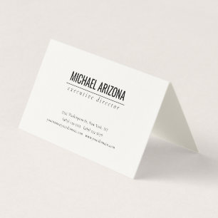 Carte De Visite Signature Crème minimaliste Simple Plaque