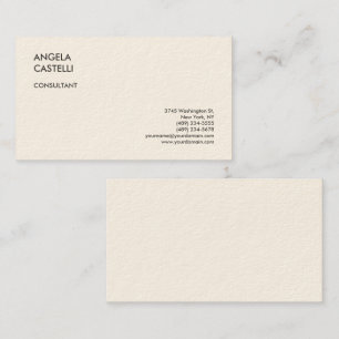 Carte De Visite Signature Crème tendance moderne minimaliste Plain