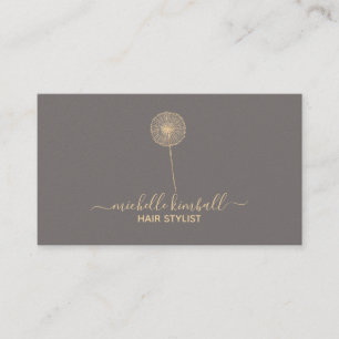 Carte de visite signature dorée Dandelion