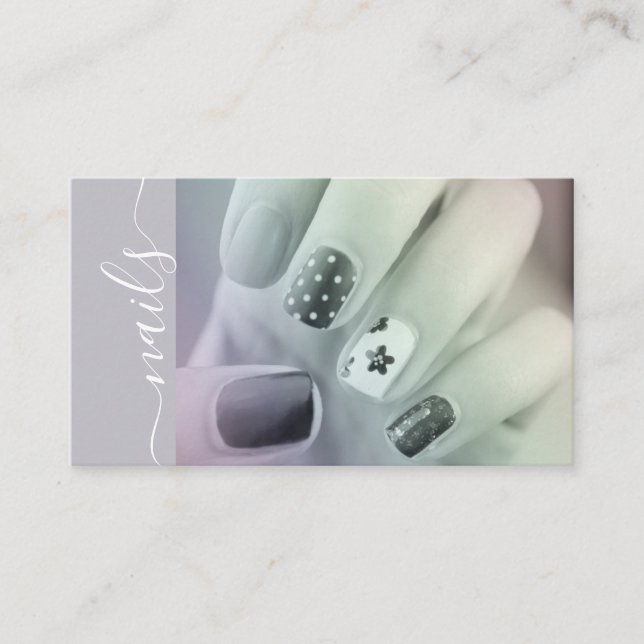 Carte De Visite Signature du Modèle photo Nails (Devant)