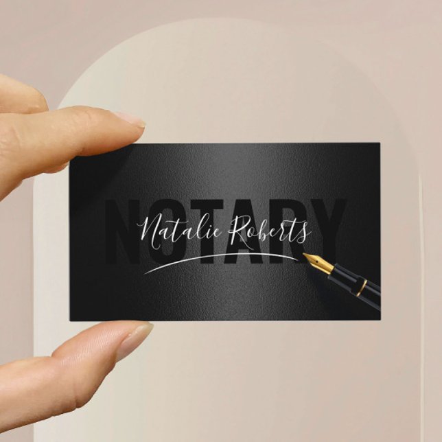 Carte De Visite Signature du service Noir et Rose Gold (Créateur téléchargé)