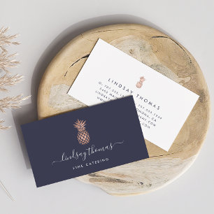 Carte De Visite Signature Faux Rose Ananas