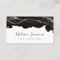 Signature moderne Black Gold Parties scintillant A