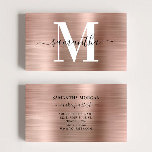 Carte De Visite Signature Monogram Rose Gold Shimmer