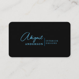 Carte De Visite Signature Noir Professionnel De Luxe Moderne