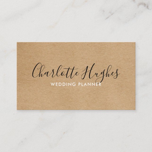 Carte De Visite Signature Rustique Kraft (Devant)