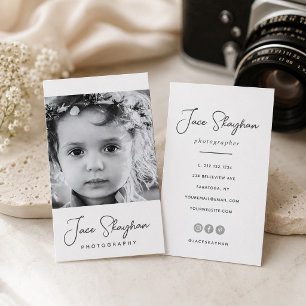 Carte De Visite Signature simple élégante photographie de script